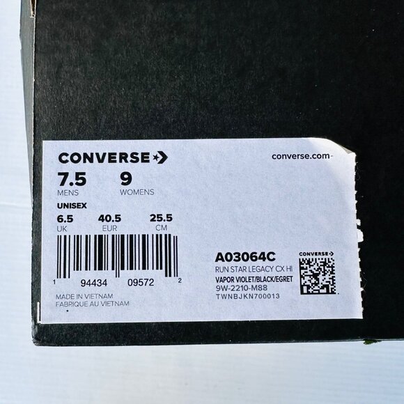 ⭐Converse Run Star Legacy CX Hi Sz 9 Women Shoes Platform Purple Sneaker A03064C - Picture 7 of 14